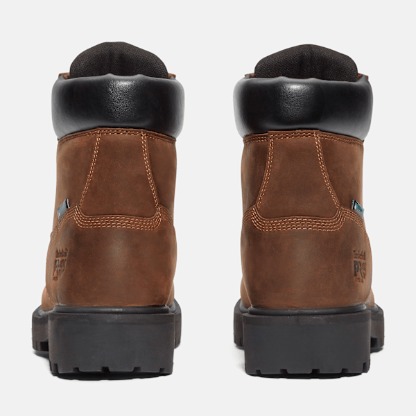 Timberland Direct Attach 6" Soft Toe Waterproof Work Boot Brown Men'S