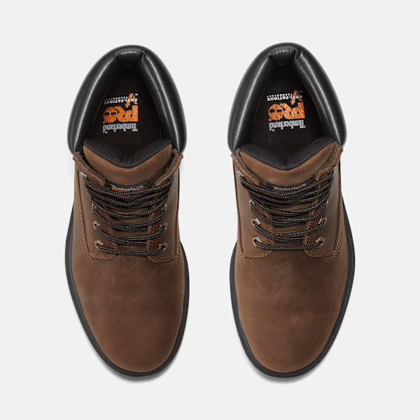 Timberland Direct Attach 6" Steel Toe Waterproof Work Boot Brown Men'S