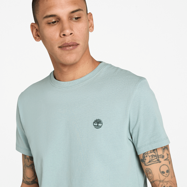 Timberland Dunstan River Short-Sleeve T-Shirt Silver Blue Men'S