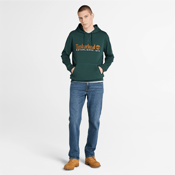 Timberland Established 1973 Loopback Hoodie Dark Forest Green Men'S