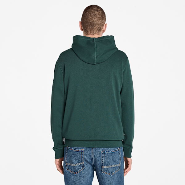 Timberland Established 1973 Loopback Hoodie Dark Forest Green Men'S