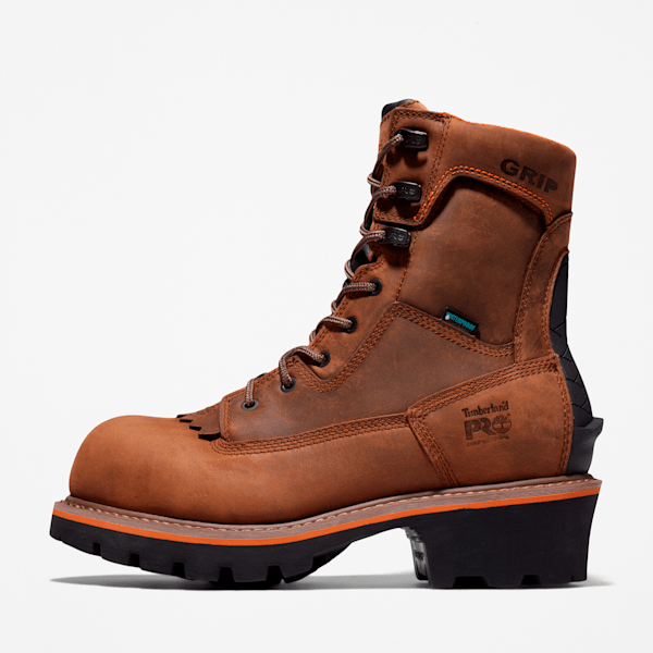Timberland Evergreen Logger Composite Toe Waterproof Work Boot Brown Men'S