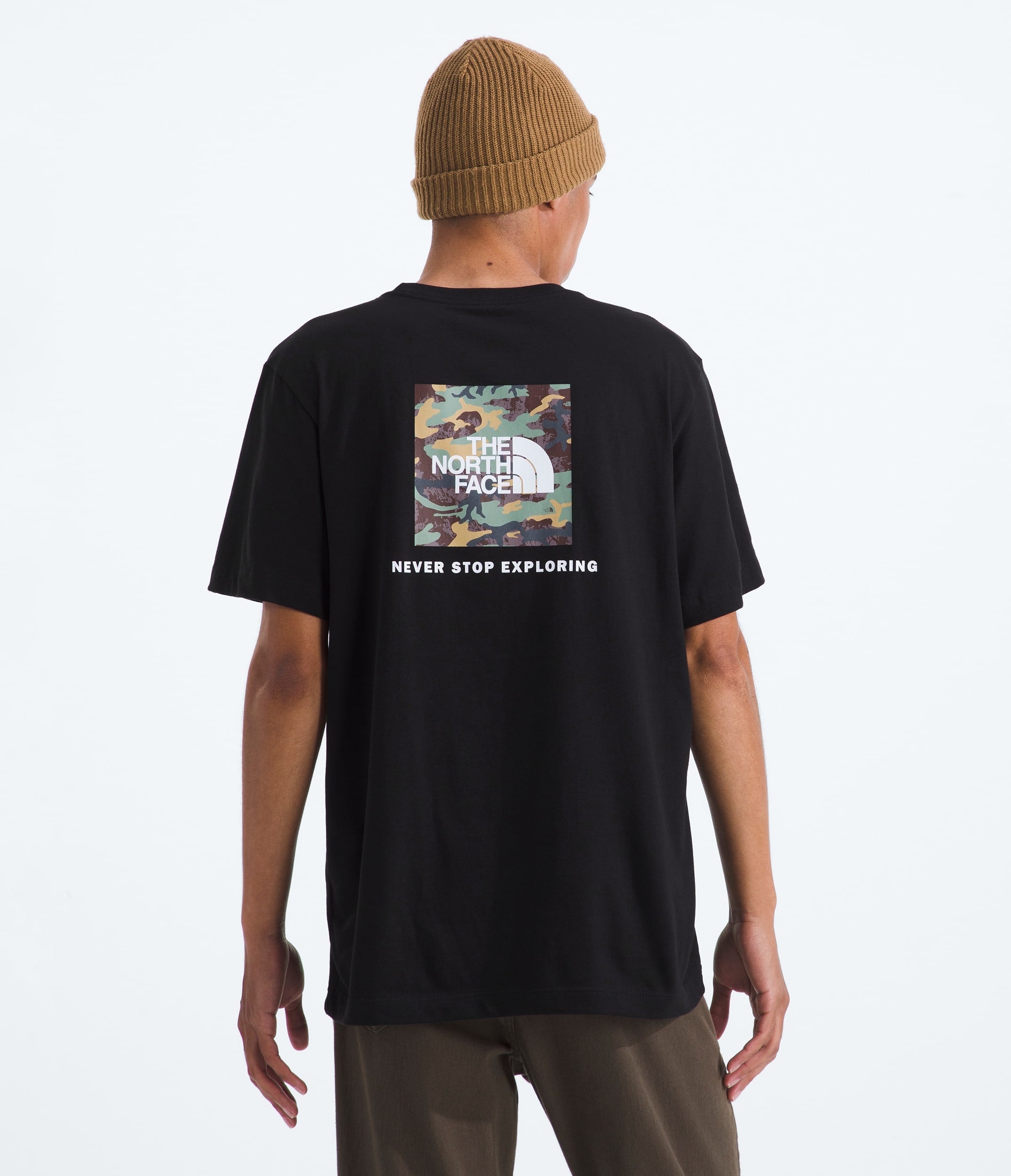 The North Face Men’s Evolution Box Camo Fill Short-Sleeve Tee—Graphic TNF Black