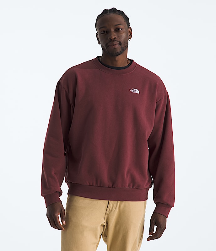 The North Face Men Evolution Simple Dome Oversized Crew White Dune TNF Mid Grey Heather TNF Black Summit Navy