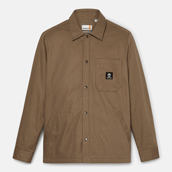 Timberland Fleece Lined Overshirt Chocolate Chip Men'S