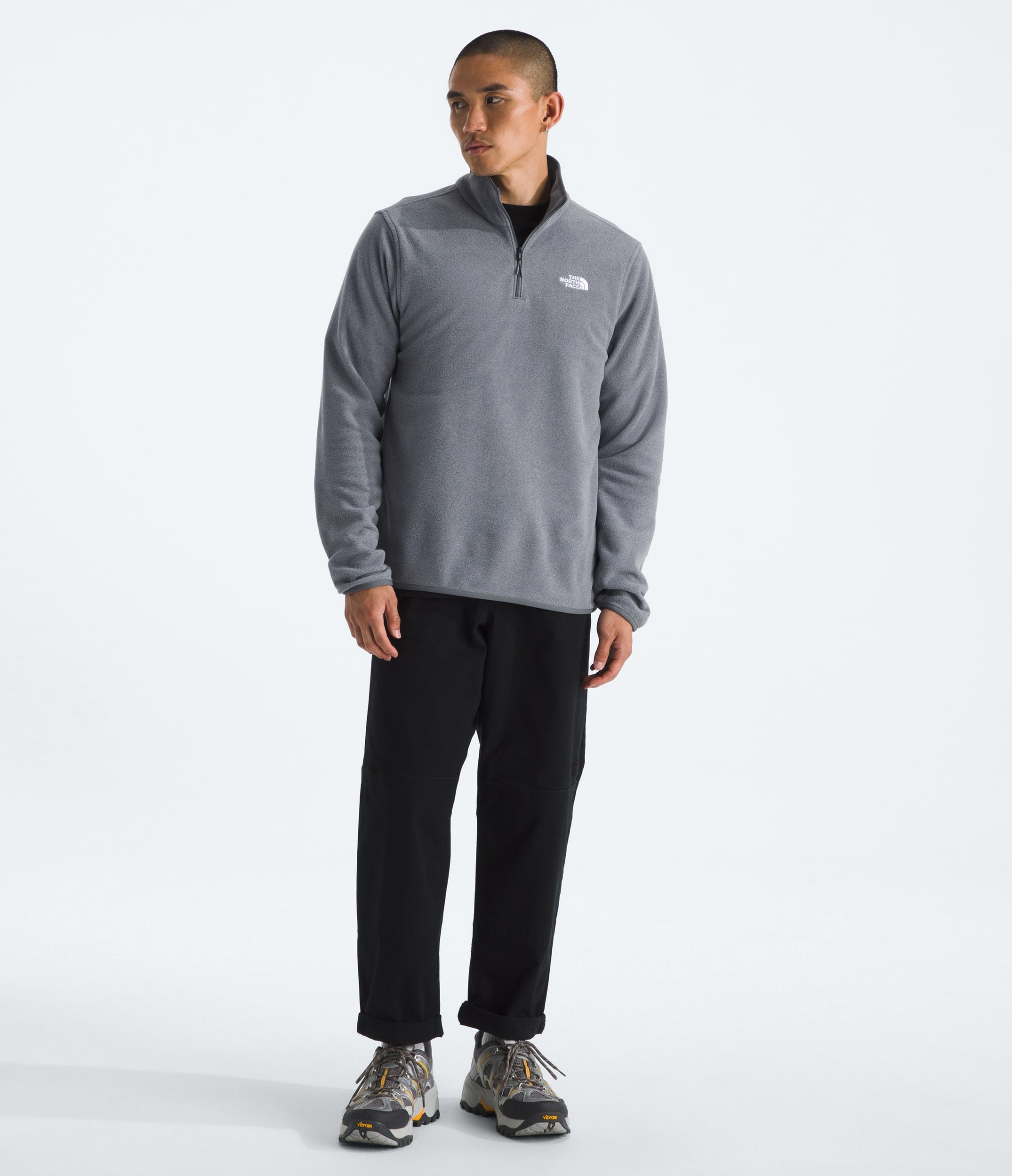 The North Face Men’s Glacier Fleece ¼-Zip Jacket TNF Mid Grey Heather