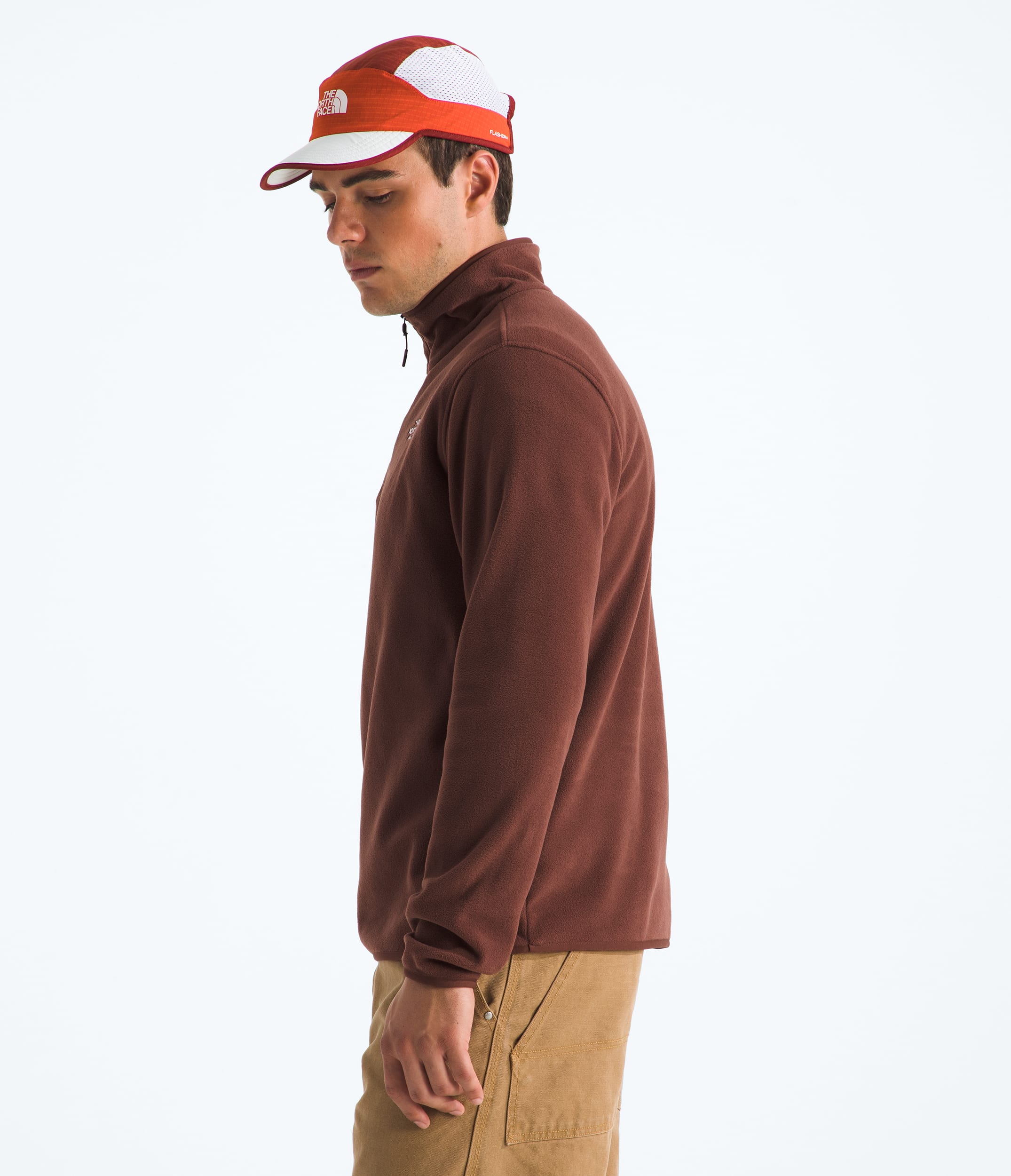The North Face Men’s Glacier Fleece ¼-Zip Jacket Ember Soil