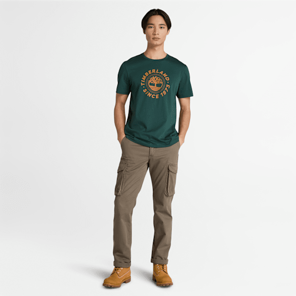 Timberland Graphic Short-Sleeve T-Shirt Dark Forest Green Men'S