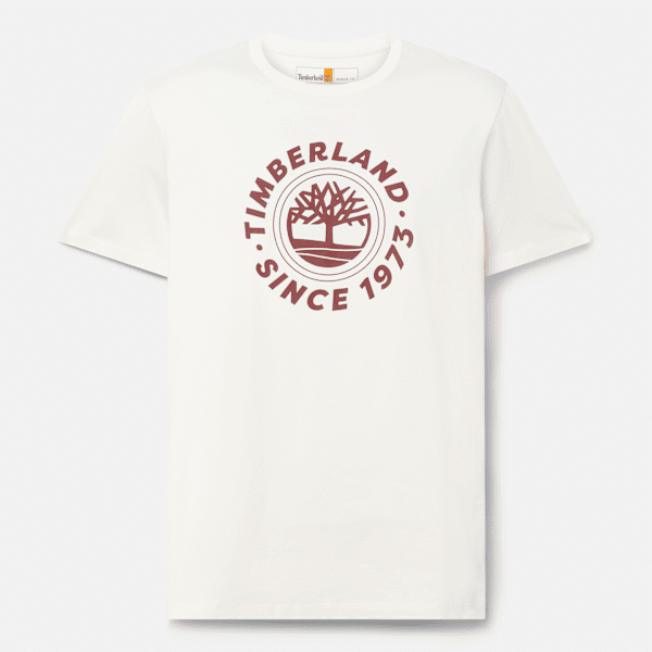 Timberland Graphic Short-Sleeve T-Shirt Vintage White Men'S