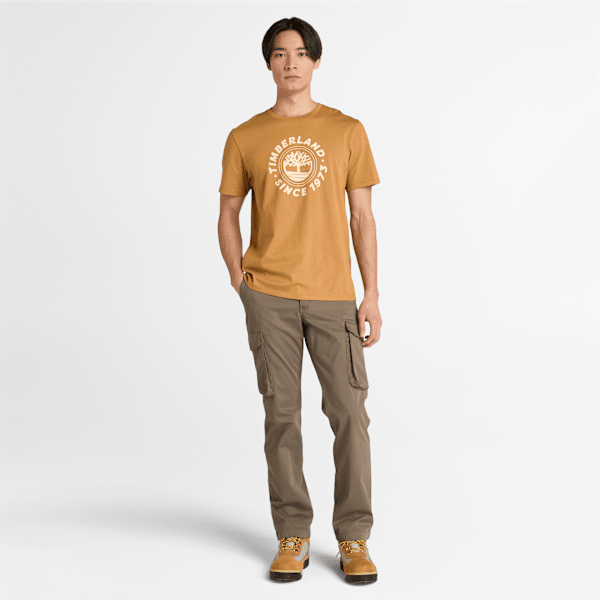 Timberland Graphic Short-Sleeve T-Shirt Wheat Men'S