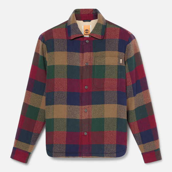 Timberland High-Pile Lined Overshirt Dark Forest Green Men'S