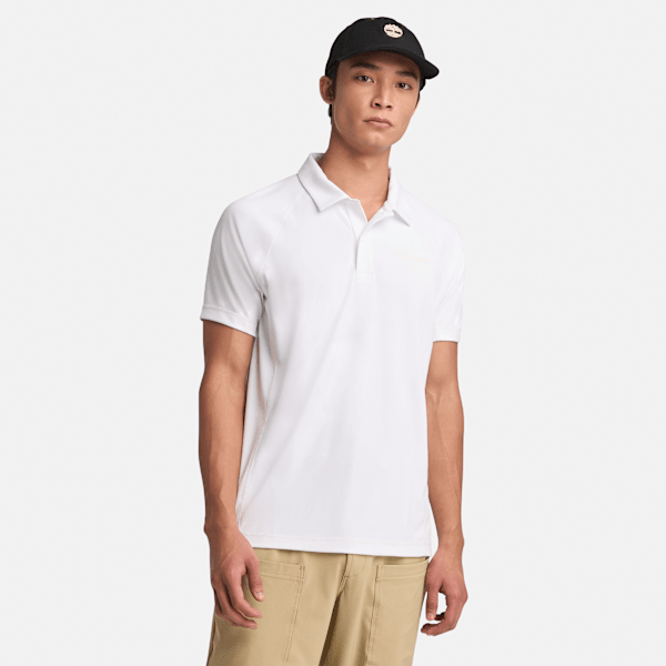 Timberland Instant Coolness Short-Sleeve Polo Shirt White Men'S