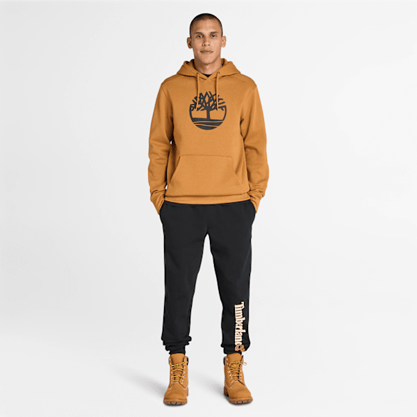 Timberland Kennebec River Tree Logo Hoodie Wheat/Black Men'S