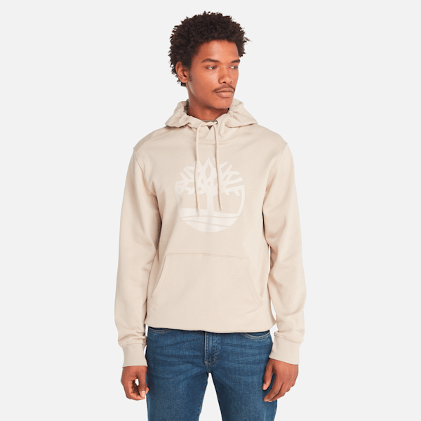 Timberland Kennebec River Tree Logo Hoodie Taupe Men'S