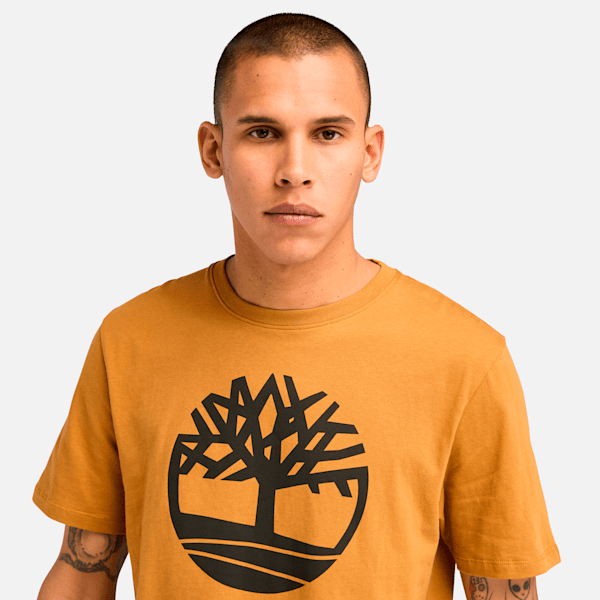 Timberland Kennebec River Tree Logo T-Shirt Wheat Men'S