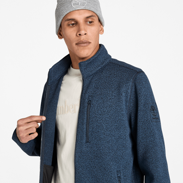 Timberland Melange Fleece Jacket Dark Sapphire Heather Men'S