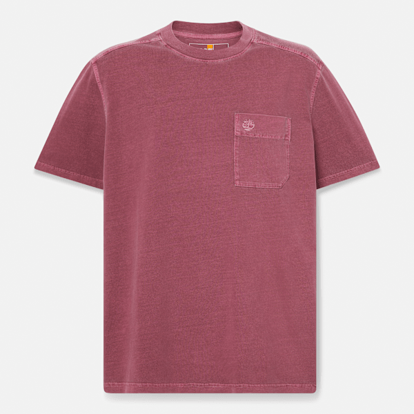 Timberland Merrymack River Chest Pocket T-Shirt Burgundy Men'S