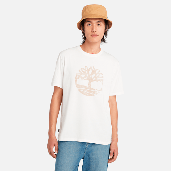 Timberland Merrymack River Garment Dye Logo Graphic T-Shirt Undyed Men'S