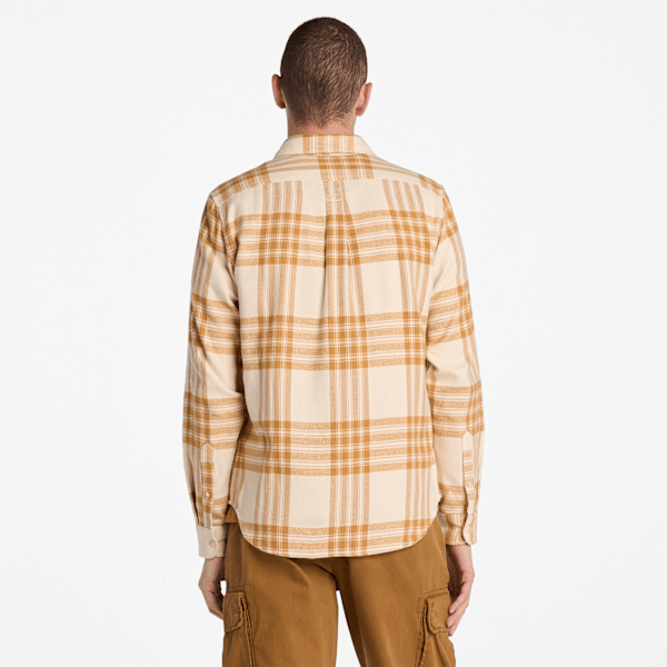 Timberland Midweight Flannel Check Shirt Light Beige Men'S