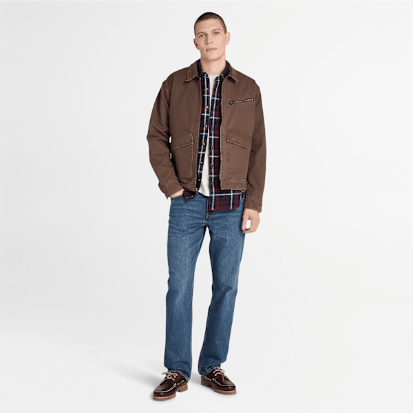 Timberland Midweight Flannel Checkered Shirt Burgundy Men'S