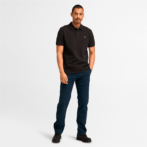 Timberland Millers River Short-Sleeve Pique Polo Shirt Black Men'S