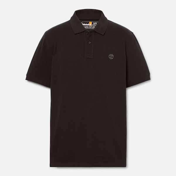 Timberland Millers River Short-Sleeve Pique Polo Shirt Black Men'S
