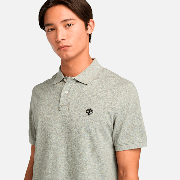 Timberland Millers River Short-Sleeve Pique Polo Shirt Medium Grey Heather Men'S