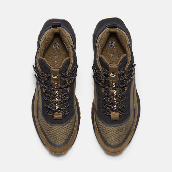 Timberland Motion Access Mid Waterproof Sneaker Olive Green Ripstop Men'S