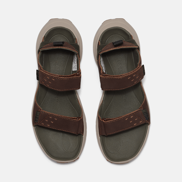 Timberland Motion Dune Backstrap Sandal Dark Brown Leather Men'S