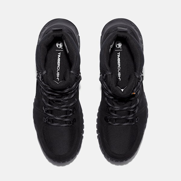 Timberland Motion Scramble Mid Lace-Up Waterproof Hiker Black Nubuck Men'S