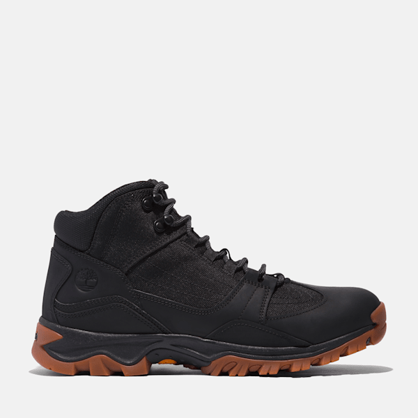 Timberland Mt Maddsen Mid Hiking Boot Black Full-Grain Men'S