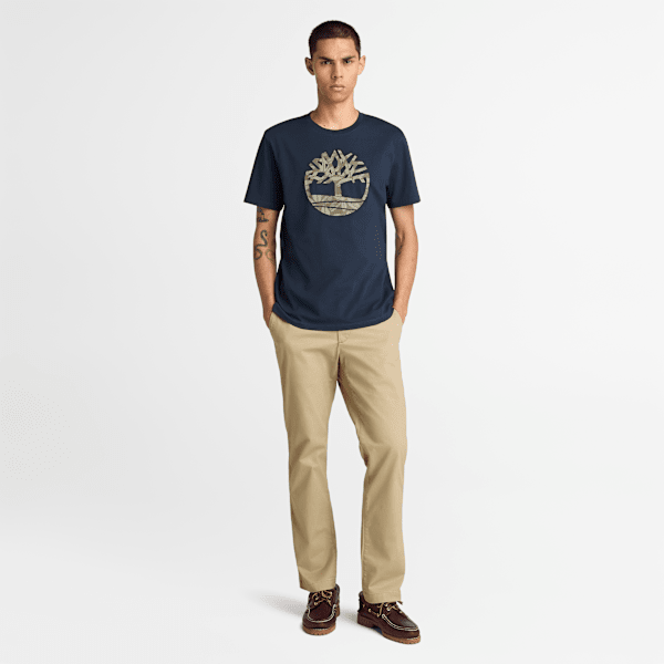 Timberland Northwood Floral T-Shirt Navy Men'S