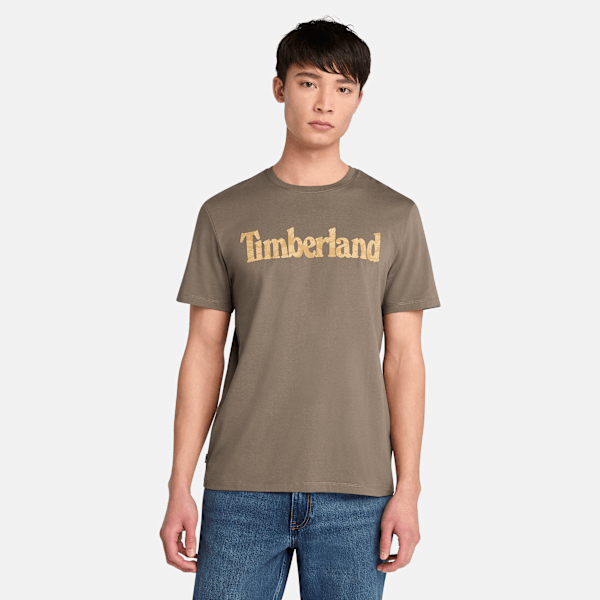 Timberland Northwood Logo Short-Sleeve T-Shirt Medium Brown Men'S