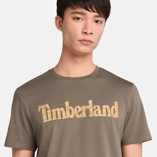 Timberland Northwood Logo Short-Sleeve T-Shirt Medium Brown Men'S