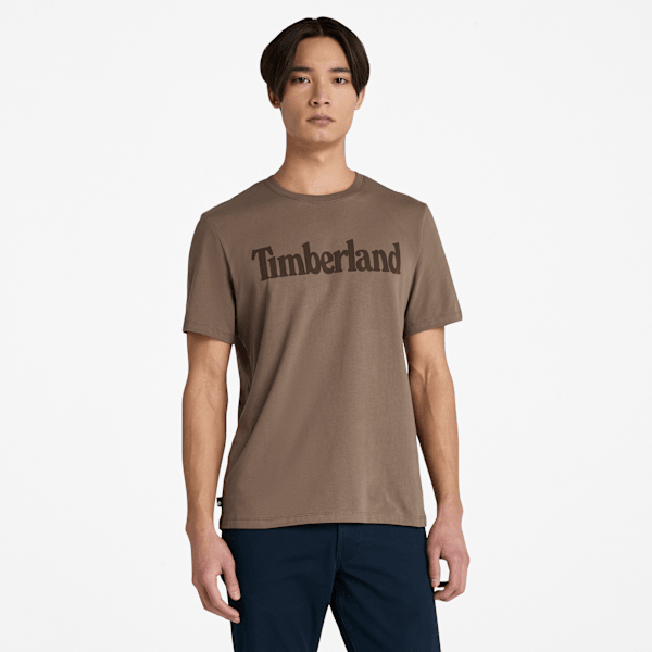 Timberland Northwood Logo Short-Sleeve T-Shirt Medium Brown Men'S