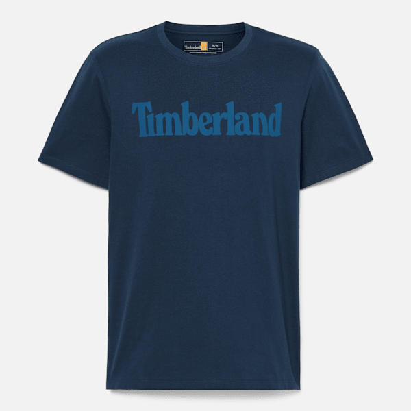 Timberland Northwood Us Wordmark Logo Short Sleeve T-Shirt Dark Sapphire/Dark Denim Men'S