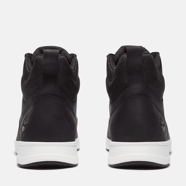 Timberland Mens Parker Street High-Top Sneaker Black Full-Grain