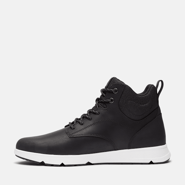 Timberland Mens Parker Street High-Top Sneaker Black Full-Grain