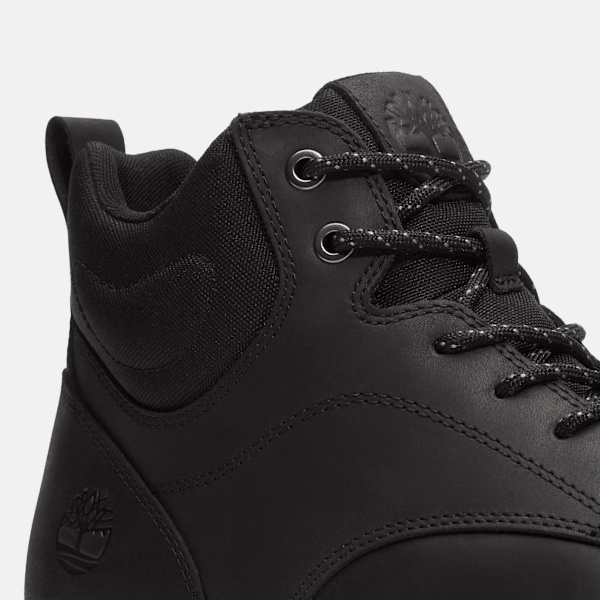 Timberland Mens Parker Street High-Top Sneaker Black Full-Grain