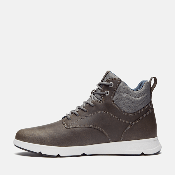 Timberland Mens Parker Street High-Top Sneaker Dark Grey Full-Grain