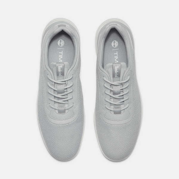 Timberland Parker Street Low Lace-Up Sneaker Light Grey Knit Men'S