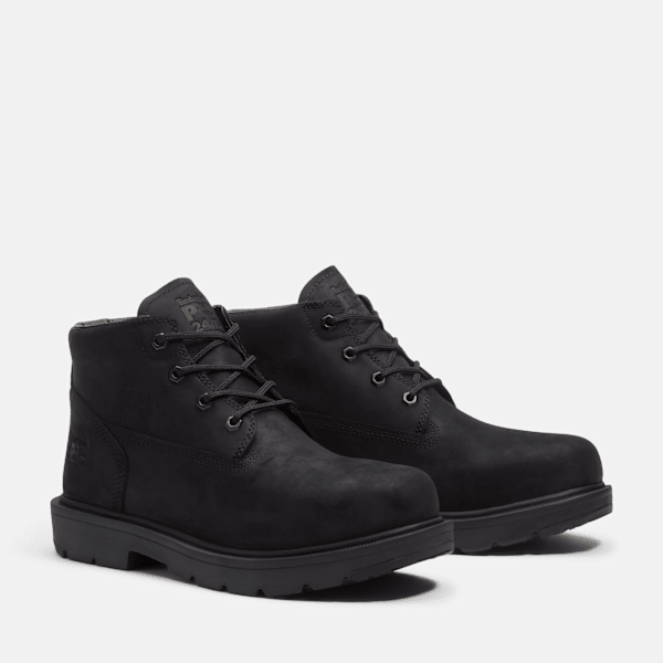 Timberland Power Shift Slip-Resistant Chukka Boot Black Full-Grain Men'S