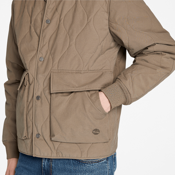 Timberland Quilted Jacket Chocolate Chip Men'S