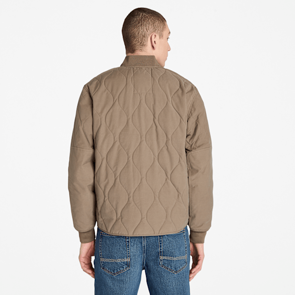 Timberland Quilted Jacket Chocolate Chip Men'S