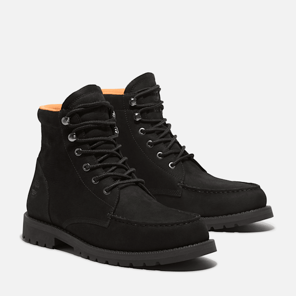 Timberland Redwood Falls Waterproof Moc-Toe Boot Black Nubuck Men'S