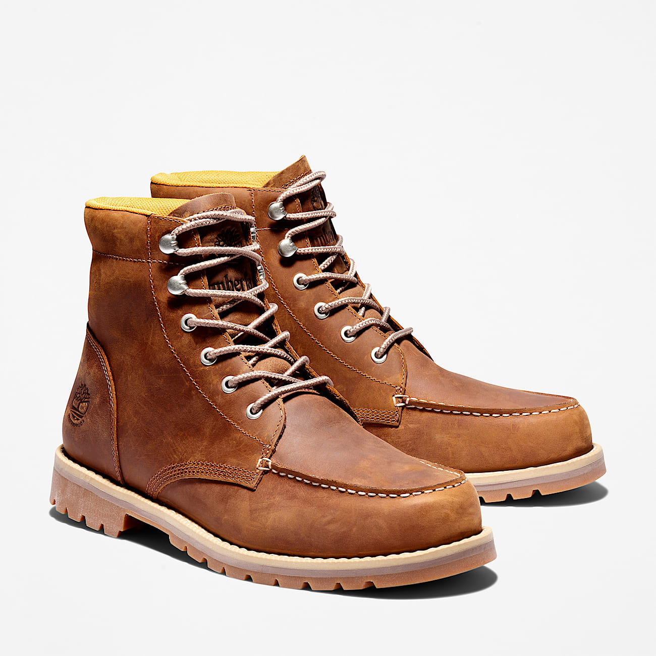 Timberland Men'S Redwood Falls Waterproof Moc-Toe Boot Saddle Brown