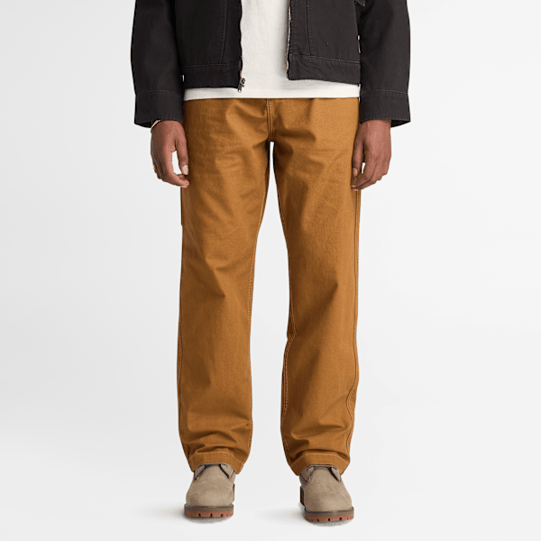 Timberland Rindge Washed Canvas Carpenter Pant Dark Wheat Boot Men'S