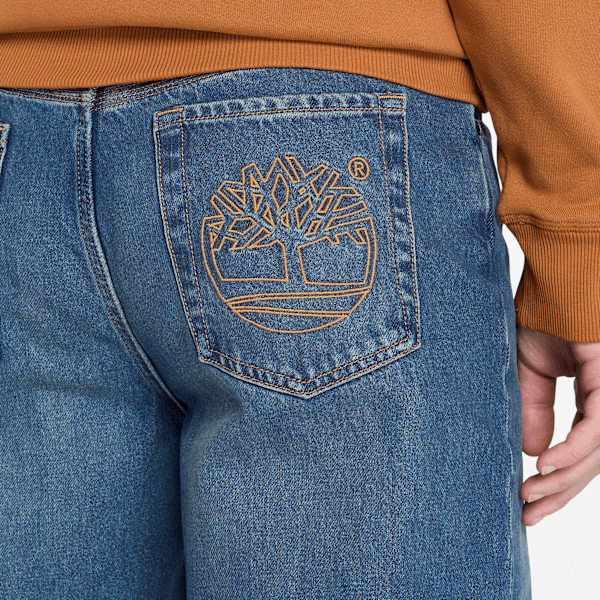 Timberland Sandown Embroidered Denim Pant Mid Indigo Men'S