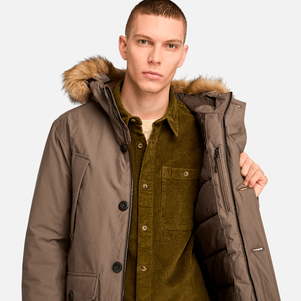 Timberland Scar Ridge Parka With Dryvent Technology Chocolate Chip Men'S