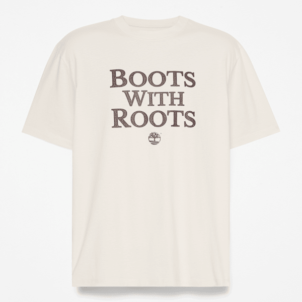 Timberland Slogan T-Shirt Vintage White Men'S